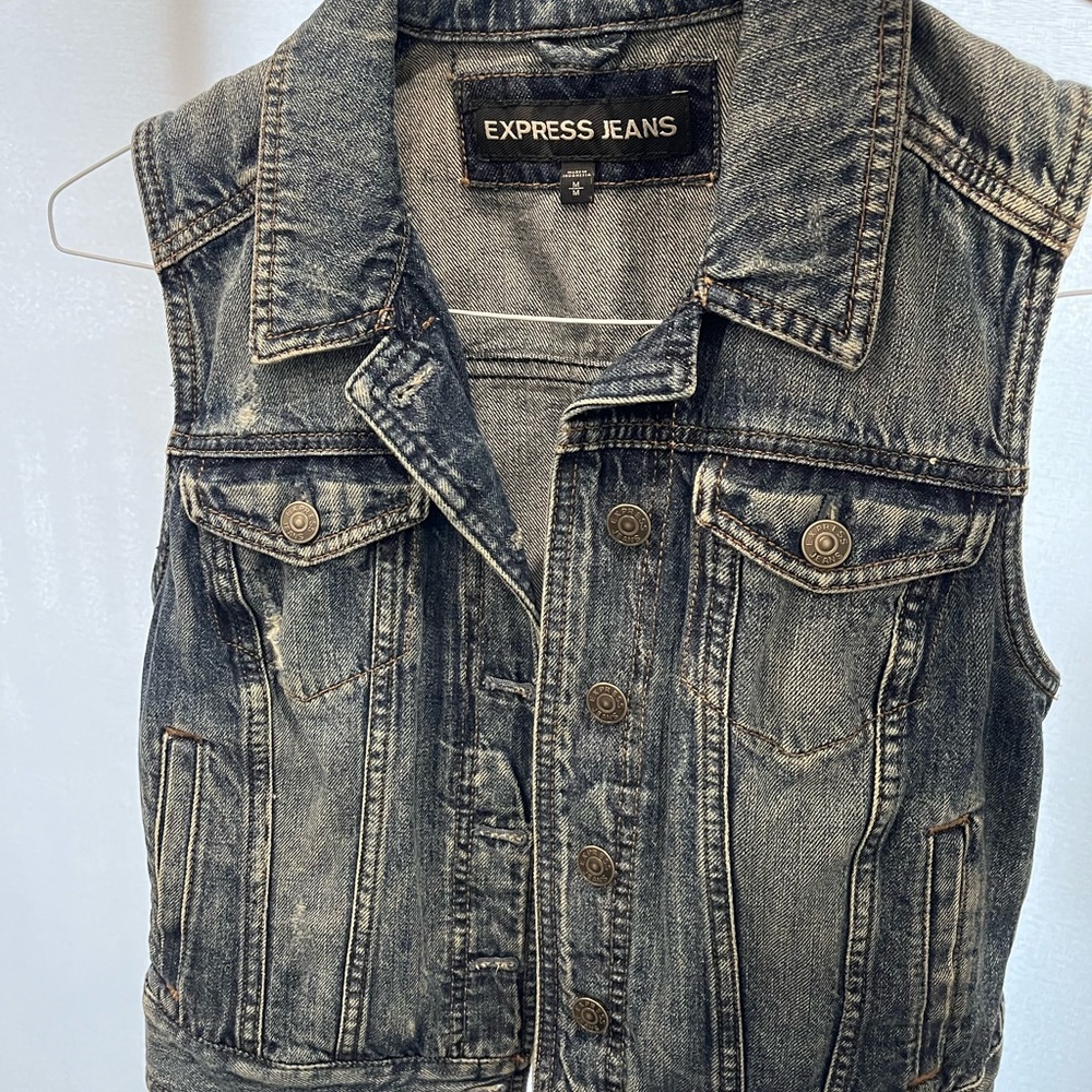 Express Jeans Women’s Denim Vest Size Medium